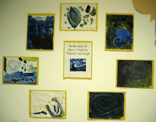 Preschool Art Show Dan & Sherree & Patrick